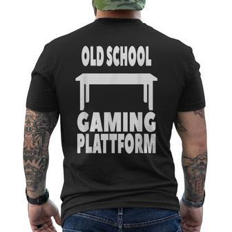 Old School Gaming Platform For Board Players Men's T-shirt Back Print - Monsterry