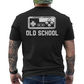 Old School New School Gamer Dad Son Matching Father's Day Men's T-shirt Back Print - Monsterry UK