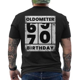 Oldometer Odometer Seventy Th Birthday 70 Yrs Men's T-shirt Back Print - Monsterry AU