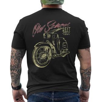 Oldschool Moped Simson Schwalbe T-Shirt mit Rückendruck - Seseable