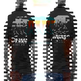 Olympic National Park Bear Olympic National Park Men's T-shirt Back Print - Monsterry