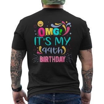 Omg It's My 44Th Birthday For 44 Years Old Birthday Men's T-shirt Back Print - Monsterry DE