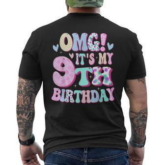 Omg It's My 9Th Birthday Girls Nine 9 Year Old Bday Men's T-shirt Back Print | Seseable UK