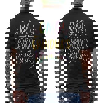 Omg It's My Grandma's Birthday Happy Bday Grandson Tie Dye Men's T-shirt Back Print - Thegiftio UK