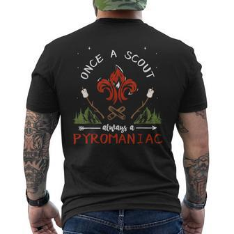 Once A Scout Always A Pyromaniac Scout Campfire Men's T-shirt Back Print - Monsterry AU