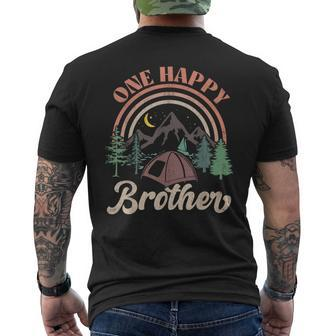 One Happy Brother Happy Camper Family First Birthday Party Men's T-shirt Back Print - Seseable