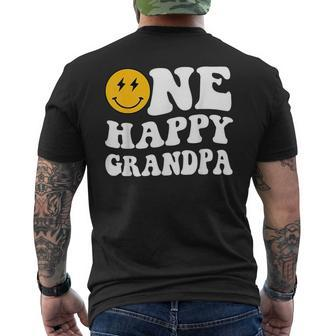 One Happy Dude 1St Birthday One Cool Grandpa Family Matching Men's T-shirt Back Print - Seseable