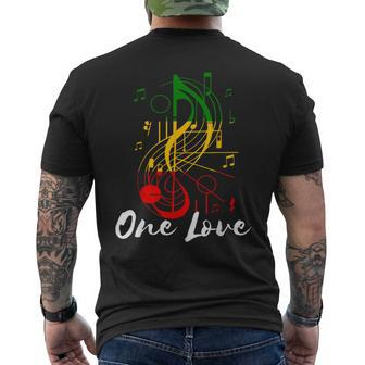 One Love Rastafarian Reggae Music Rastafari Roots Reggae Men's T-shirt Back Print | Mazezy UK
