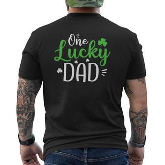 One Lucky Dad St Patrick's Day Daddy Mens Back Print T-shirt | Mazezy DE