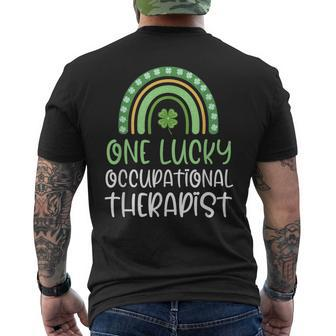 One Lucky Occupational Therapist St Patrick's Day Therapy Ot Men's T-shirt Back Print - Seseable