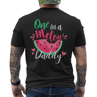 One In A Melon Daddy Birthday Party Matching Family Group Men's T-shirt Back Print - Monsterry