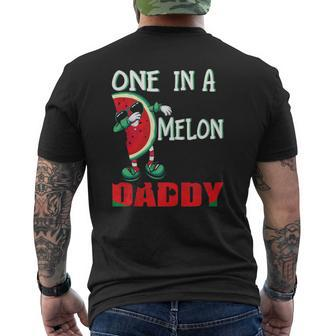 One In A Melon Daddy Dabbing Watermelon Mens Back Print T-shirt | Mazezy CA