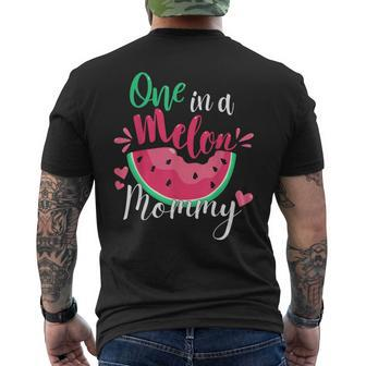 One In A Melon Mommy Birthday Party Matching Family Group Men's T-shirt Back Print - Monsterry