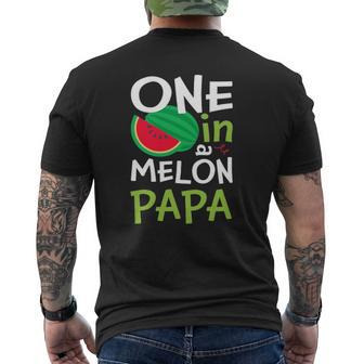 One In A Melon Papa Matching Group Mens Back Print T-shirt | Mazezy