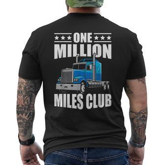 One Million Miles Club Truck Driver Novelty Men's T-shirt Back Print - Monsterry UK