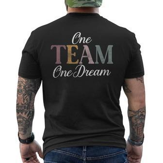 One Team One Dream Sport Team Men's T-shirt Back Print | Mazezy
