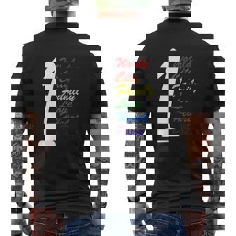 One World City Family Love Heart Pulse Mens Back Print T-shirt - Thegiftio UK