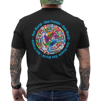 One World One People T Men's T-shirt Back Print - Monsterry AU