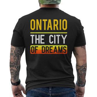 Ontario The City Of Dreams California Souvenir Men's T-shirt Back Print - Monsterry UK