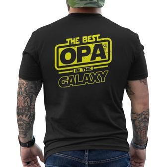 Opa The Best In The Galaxy Mens Back Print T-shirt | Mazezy