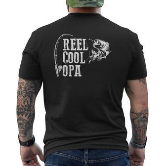 Opa Fishing Reel Cool Opa Mens Back Print T-shirt | Mazezy AU