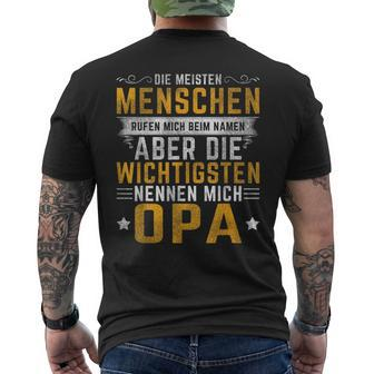 Opa Genannt Kurzärmliges Herren-T-Kurzärmliges Herren-T-Shirt, Spruch für Großväter, Herren Schwarz S - Seseable