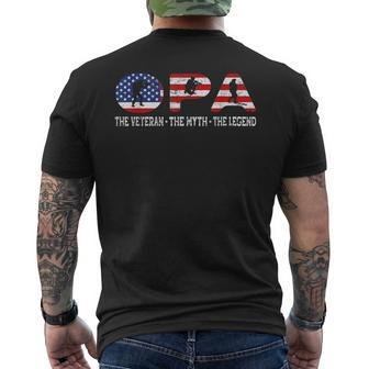 Opa Veteran Myth Legend Outfit Cool Father's Day Men's T-shirt Back Print - Monsterry UK