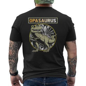 Opasaurus Opa Dinosaur Father's Day Mens Back Print T-shirt | Mazezy