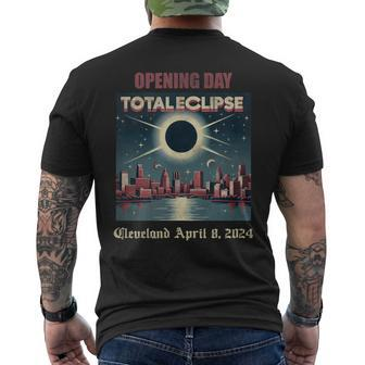 Opening Day Total Eclipse Cleveland April 8 2024 Men's T-shirt Back Print - Seseable
