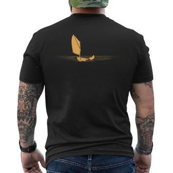 Optimist Dinghy Sailboat Lover Laser Sailing Graphic Men's T-shirt Back Print - Monsterry AU