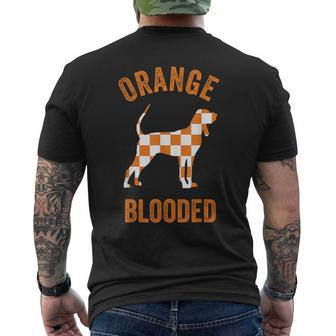 Orange Blooded Tennessee Hound Native Home Tn State Pride Men's T-shirt Back Print - Monsterry