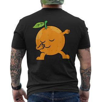 Orange Dabbing Orange Fruit Love Oranges Men's T-shirt Back Print - Monsterry DE