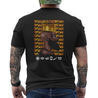Orange Melanin King For Men Fathers Day Plus Size Mens Back Print T-shirt | Mazezy