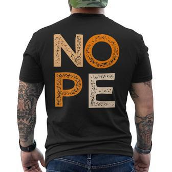 Orange Nope Orange Color Graphic Men's T-shirt Back Print - Seseable