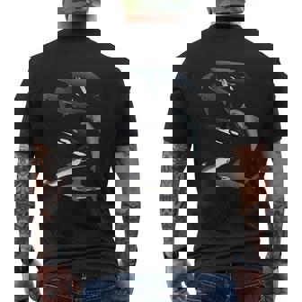 Orca Whale Great White Shark Narwhal Dolphin Sea Creatures Mens Back Print T-shirt - Thegiftio