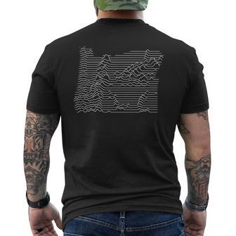 Oregon Cascade Mountain Range Elevation Map Topo Men's T-shirt Back Print - Monsterry DE
