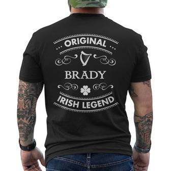 Original Irish Legend Brady Irish Family Name Men's T-shirt Back Print - Seseable
