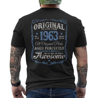 The Original Made In 1963 Vintage 61St Birthday Men's T-shirt Back Print - Monsterry