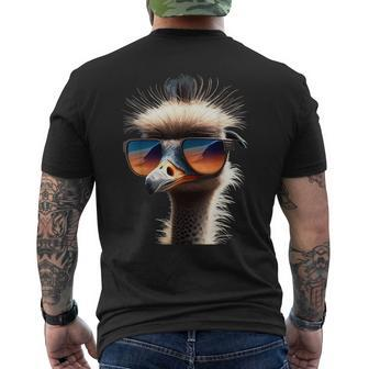 Ostrich Bird Bouquet Large Emu Walking Bird Ich Mag Strauss T-Shirt mit Rückendruck - Seseable