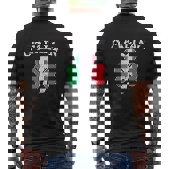 O'talian Italian Irish Shamrock Mens Back Print T-shirt - Thegiftio