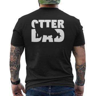 Otter Dad Otter Lover For Father Pet Animal Mens Back Print T-shirt | Mazezy