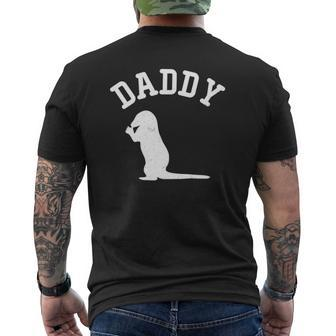 Otter Daddy For Dad Mens Back Print T-shirt | Mazezy