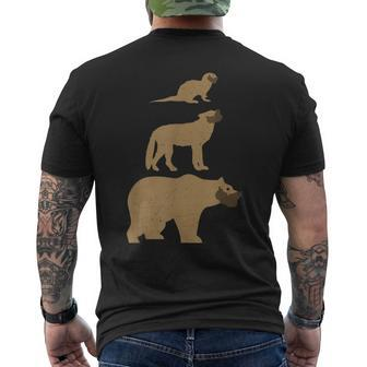 Otter Wolf Bear Gay Slang Lgbt Pride Men's T-shirt Back Print - Monsterry CA