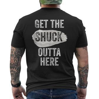 Oyster Lover Shuck Get The Shuck Outta Here Pun Food Men's T-shirt Back Print - Monsterry