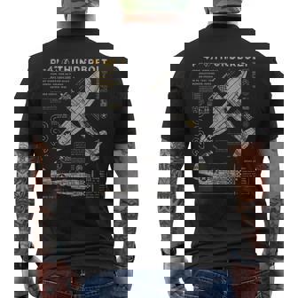 P-47 Thunderbolt Ww2 Warbird P47 'The Jug' Fighter Plane Men's T-shirt Back Print - Thegiftio UK
