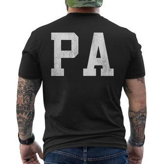 Pa Classic Bold Font Father's Day Pa Men's T-shirt Back Print - Seseable