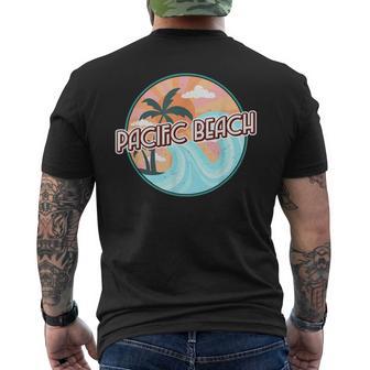 Pacific Beach San Diego California Ocean Waves Men's T-shirt Back Print - Monsterry