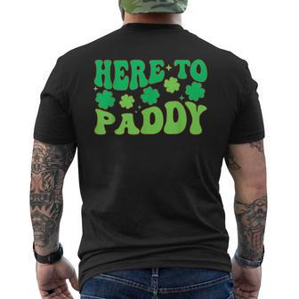 Here To Paddy Lucky Family St Patrick's Party Drinking Men's T-shirt Back Print | Mazezy