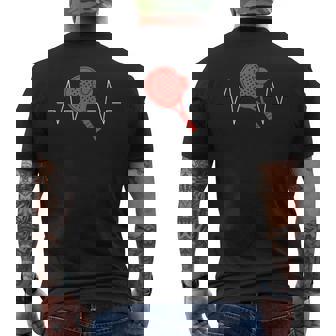 Padel Tennis Heartbeat Padel Tennis Padel Men's T-shirt Back Print | Mazezy