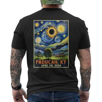 Paducah Kentucky Total Solar Eclipse 2024 Starry Night Men's T-shirt Back Print | Mazezy UK